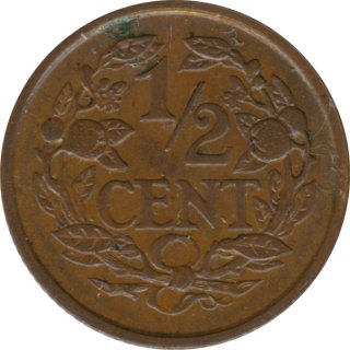 Niederlande 1/2 Cent 1909 Wilhelmina*