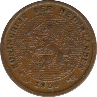 Niederlande 1/2 Cent 1909 Wilhelmina*
