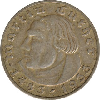 Drittes Reich 2 Mark 1933 J Martin Luther Silber*