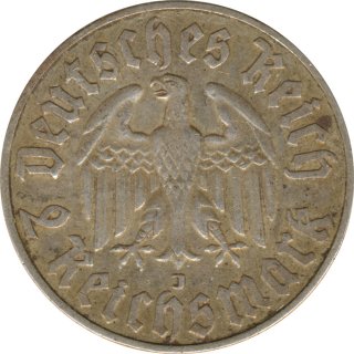 Drittes Reich 2 Mark 1933 J Martin Luther Silber*
