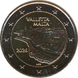 Malta 2 Euro 2026 - Valletta