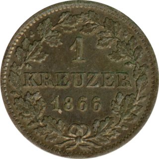 Bayern 1 Kreuzer 1866 Ludwig II*