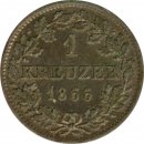 Bayern 1 Kreuzer 1866 Ludwig II*
