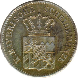 Bayern 3 Kreuzer 1865 Ludwig II*