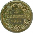 Bayern 3 Kreuzer 1865 Ludwig II*