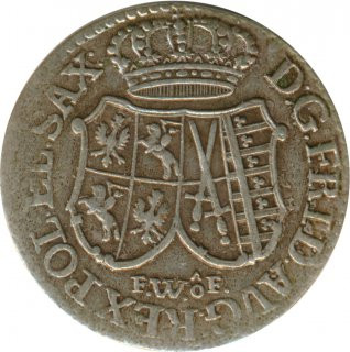 Sachsen 1/12 Taler 1763 Friedrich August II Silber*