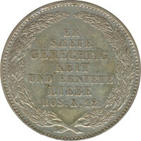 Sachsen 1/6 Taler 1854 Friedrich August II - auf seinen Tod Silber*