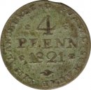Schaumburg-Lippe 4 Pfennig 1821 Georg Wilhelm Silber*