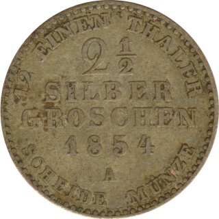 Preussen 2 1/2 Silbergroschen 1854 A Friedrich Wilhelm IV*