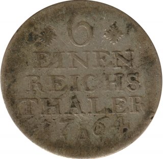 Preussen 1/6 Taler 1764 A Friedrich II Silber*