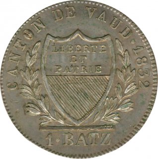 Schweiz 1 Batzen 1832 Kanton Waadt*
