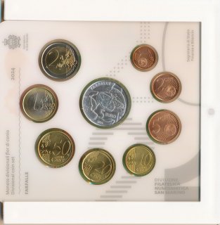 San Marino KMS 2024 stgl. in Folder mit Silber*