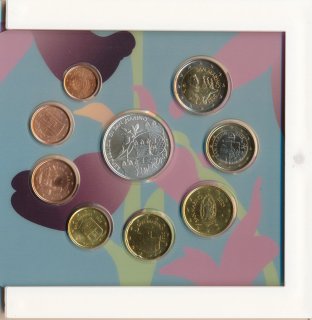 San Marino KMS 2025 stgl. in Folder mit Silber*