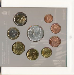 San Marino KMS 2025 stgl. in Folder mit Silber*