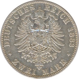Preussen 2 Mark 1883 A Wilhelm I Silber*