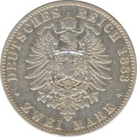 Preussen 2 Mark 1883 A Wilhelm I Silber*