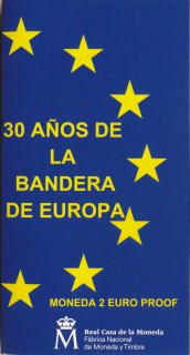 Spanien 2 Euro 2015 - Europaflagge PP im Folder*