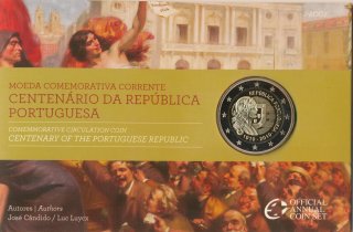 Portugal 2 Euro 2010 - 100 Jahre Portugisische Republik PP in Folder*