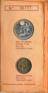 Spanien Set 12 & 2 Euro 2005 - Don Quichote im Folder*