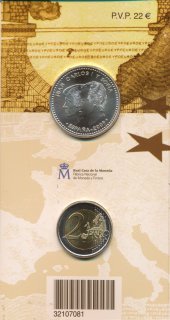Spanien Set 12 & 2 Euro 2009 - Wirtschafts- und W�hrungsunion im Folder*