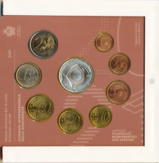 San Marino KMS 2021 stgl. in Folder mit Silber*