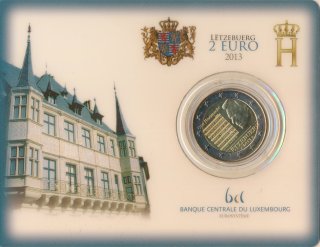 Luxemburg 2 Euro 2013 - Nationalhymne in Karte*
