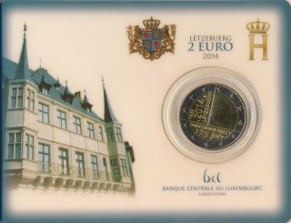 Luxemburg 2 Euro 2014 - Unabh�ngigkeit in Karte*