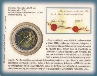 Luxemburg 2 Euro 2014 - Unabh�ngigkeit in Karte*
