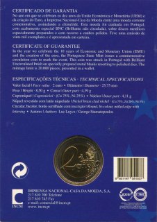 Portugal 2 Euro 2009 - EMU in CoinCard*