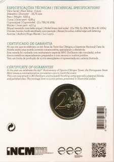 Portugal 2 Euro 2013 - Clerigos Kirche in CoinCard*