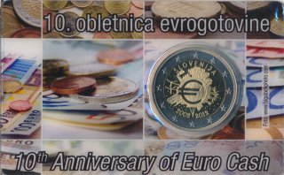 Slowenien 2 Euro 2012 -  Einf�hrung Euro-Bargeld in CoinCard*