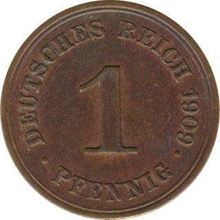 Deutsches Reich 1 Pfennig 1909 E*