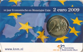 Niederlande 2 Euro 2009 - EMU in CoinCard*