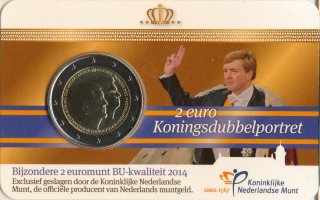 Niederlande 2 Euro 2014 - Doppelportrait in CoinCard*