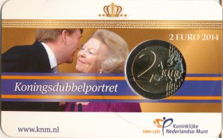 Niederlande 2 Euro 2014 - Doppelportrait in CoinCard*