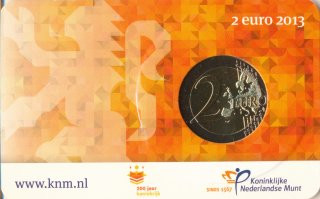 Niederlande 2 Euro 2013 - K�nigreich in CoinCard*