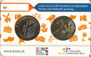 Niederlande 2 Euro 2014 - Willem Alexander in CoinCard*