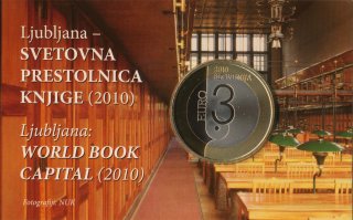Slowenien 3 Euro 2010 UNESCO B�cherhauptstadt Bimetall in CoinCard*