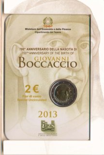 Italien 2 Euro 2013 - Giovanni Boccaccio im Folder*