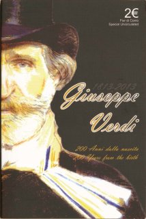 Italien 2 Euro 2013 - Guiseppe Verdi im Folder*