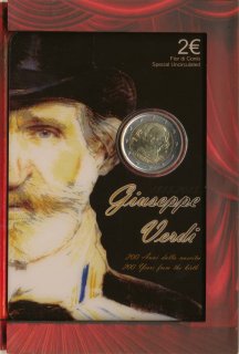 Italien 2 Euro 2013 - Guiseppe Verdi im Folder*