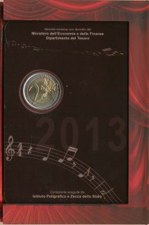 Italien 2 Euro 2013 - Guiseppe Verdi im Folder*