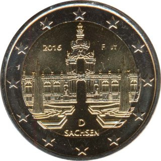 Deutschland 2 Euro 2016 - Zwinger ( F )*