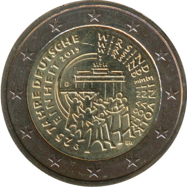 Deutschland 2 Euro 2015 - 25 J. Einheit ( G ) *
