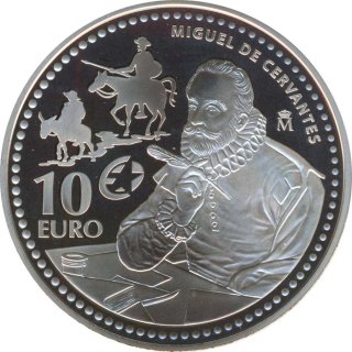 Spanien 10 Euro 2013 PP Miguel de Cervantes Silber*