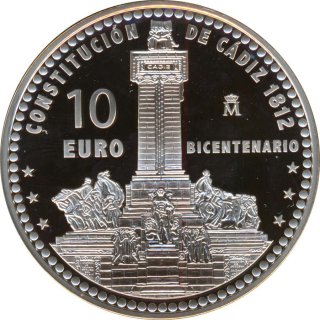 Spanien 10 Euro 2012 PP 200 Jahre Verfassung von Cadiz...