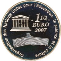 Frankreich 1,5 Euro 2007 PP Chinesische Mauer Silber*