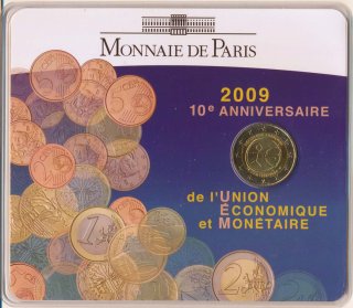 Frankreich 2 Euro 2009 - EMU in CoinCard*