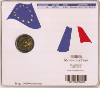 Frankreich 2 Euro 2009 - EMU in CoinCard*