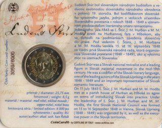 Slowakei 2 Euro - 2015 - Ludovit Stur in CoinCard*